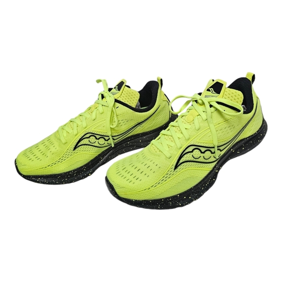 Saucony Kinvara 13 mens Running Shoe, Citron/black Size 7.5 - Picture 3 of 10